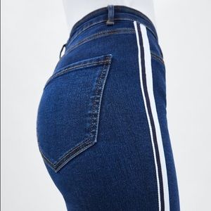 Zara Black and White Striped Jeans!